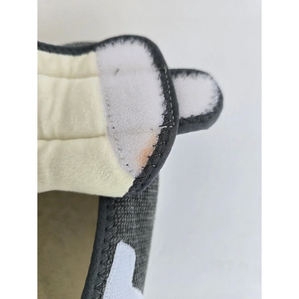 LeIsfIt Women's Memory Foam House Slippers Gray Hook & Loop EU 41 Comfort